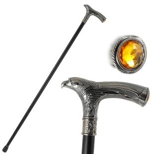 高端防滑老人鹰T柄绅士杖复古徒步手杖文明棍cosplay拍摄道具权杖