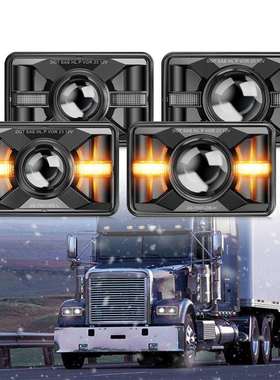 4X6卡车大灯5英寸方灯55W改装越野车灯汽车前大灯LED前大灯