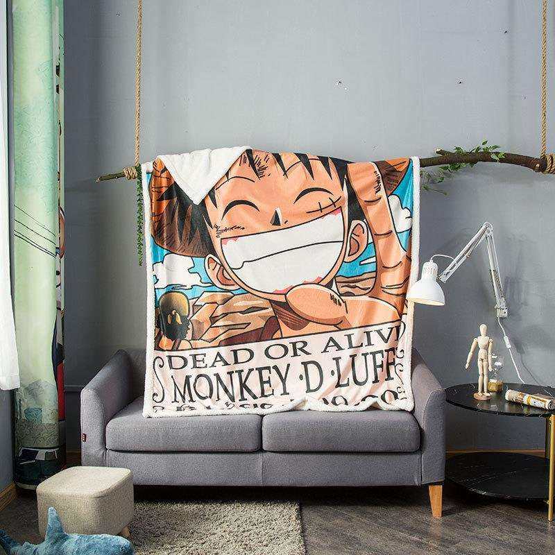 蒙奇路飞冬季两面长方形休闲便携式睡觉携带冬被毛毯,模玩/动漫/周边/娃圈三坑/桌游,模型制作工具/辅料耗材,淘宝优惠券,粉丝福利购,淘宝优惠卷