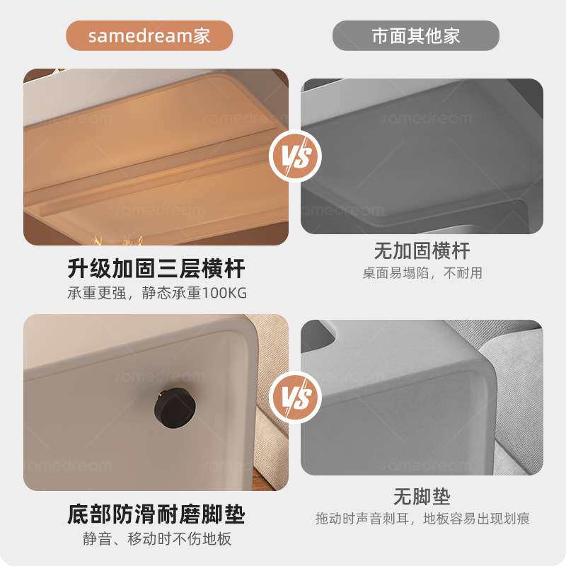 边几沙发边柜客厅小茶几铁艺床头柜现代简约轻奢角几床头置物