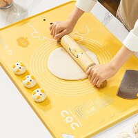 抗菌食品级加厚硅胶揉面垫擀面杖擀面垫三件套烘焙面粉和面垫家用