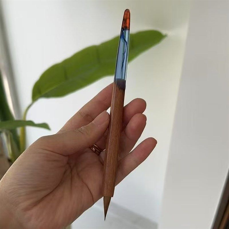 知蕴 南溪集透明桃木笔杆毛笔紫狼毫抄经水彩初学者