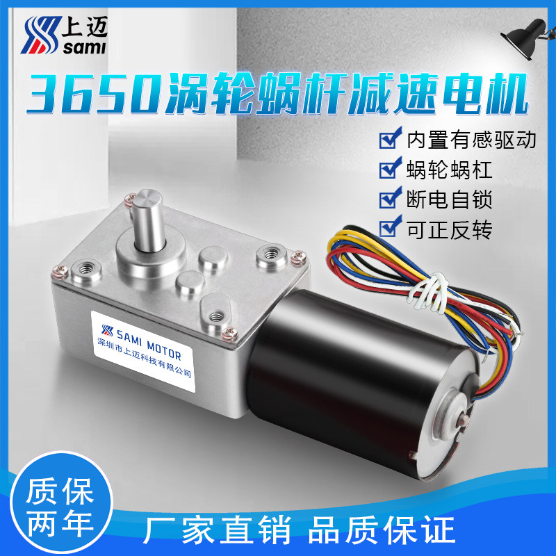 5840-3650涡轮蜗杆直流减速电机无刷24v12v自锁大扭矩齿轮