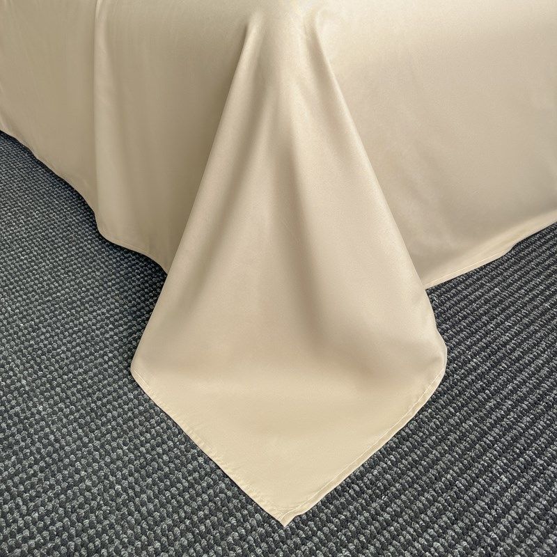 新款风高级感磨毛四件套提花刺绣纯棉全棉亲肤裸睡床单床笠款