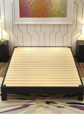 无床头床2米220床实木w定 做床箱民宿榻榻米床架20002200