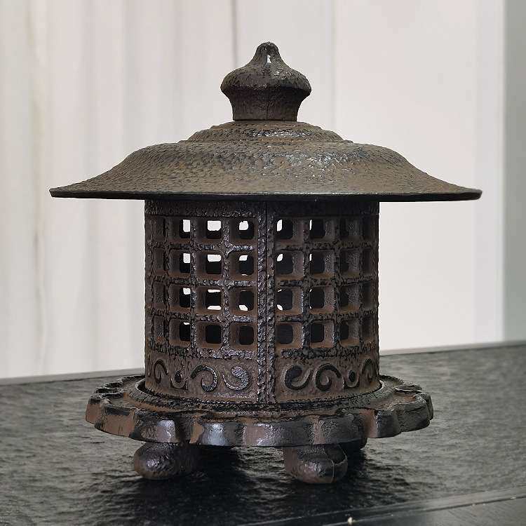 仿古宫灯古代雪见灯铁艺烛台传统装饰仿真怀旧铸铁建筑复古长安灯