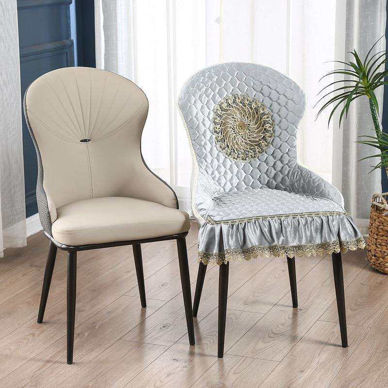 小蛮腰餐桌椅套弧形椅子套罩新款加厚高端贝壳椅垫家用凳套带扶手