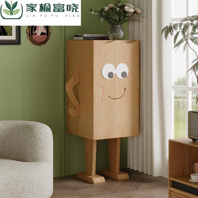 机器人设计师床头柜童趣长脚实木柜子玄关斗柜沙发收纳创意边柜