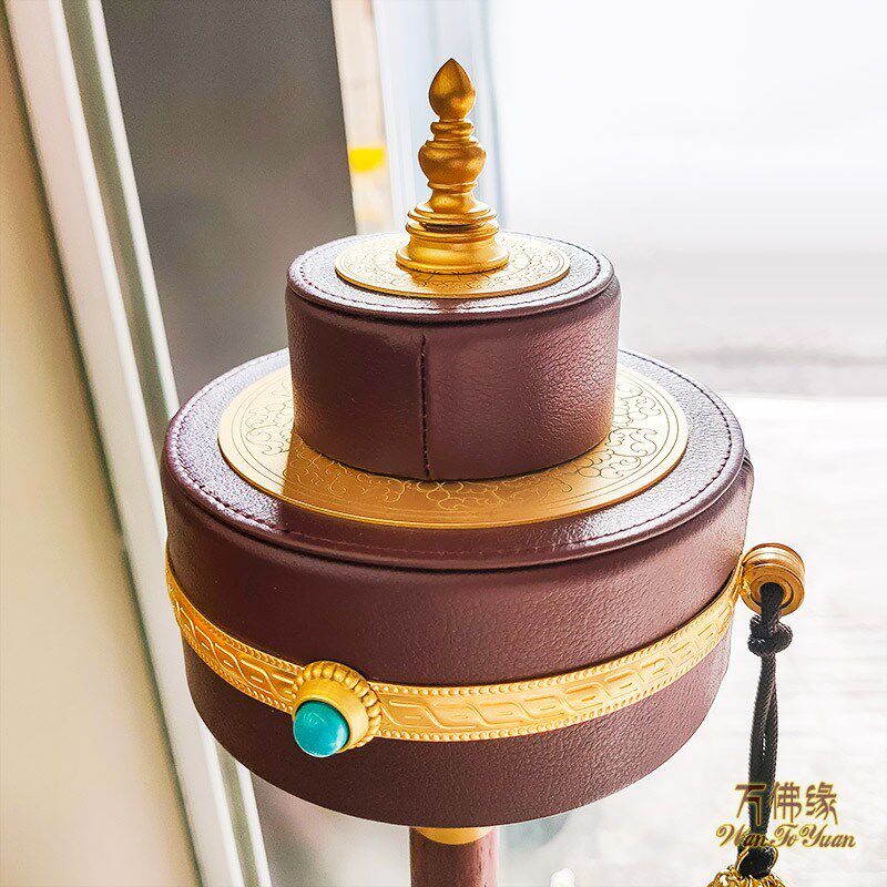 长柄学院双层手摇转轮转金筒座子特大号家用摆件彩绘大号树脂底座,家居饰品,桌面摆件,淘宝优惠券,粉丝福利购,淘宝优惠卷