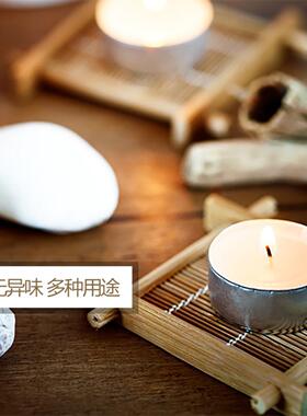 烟味/小时白色茶蜡婚庆点灯酒店加热蜡烛西餐厅家用小烛