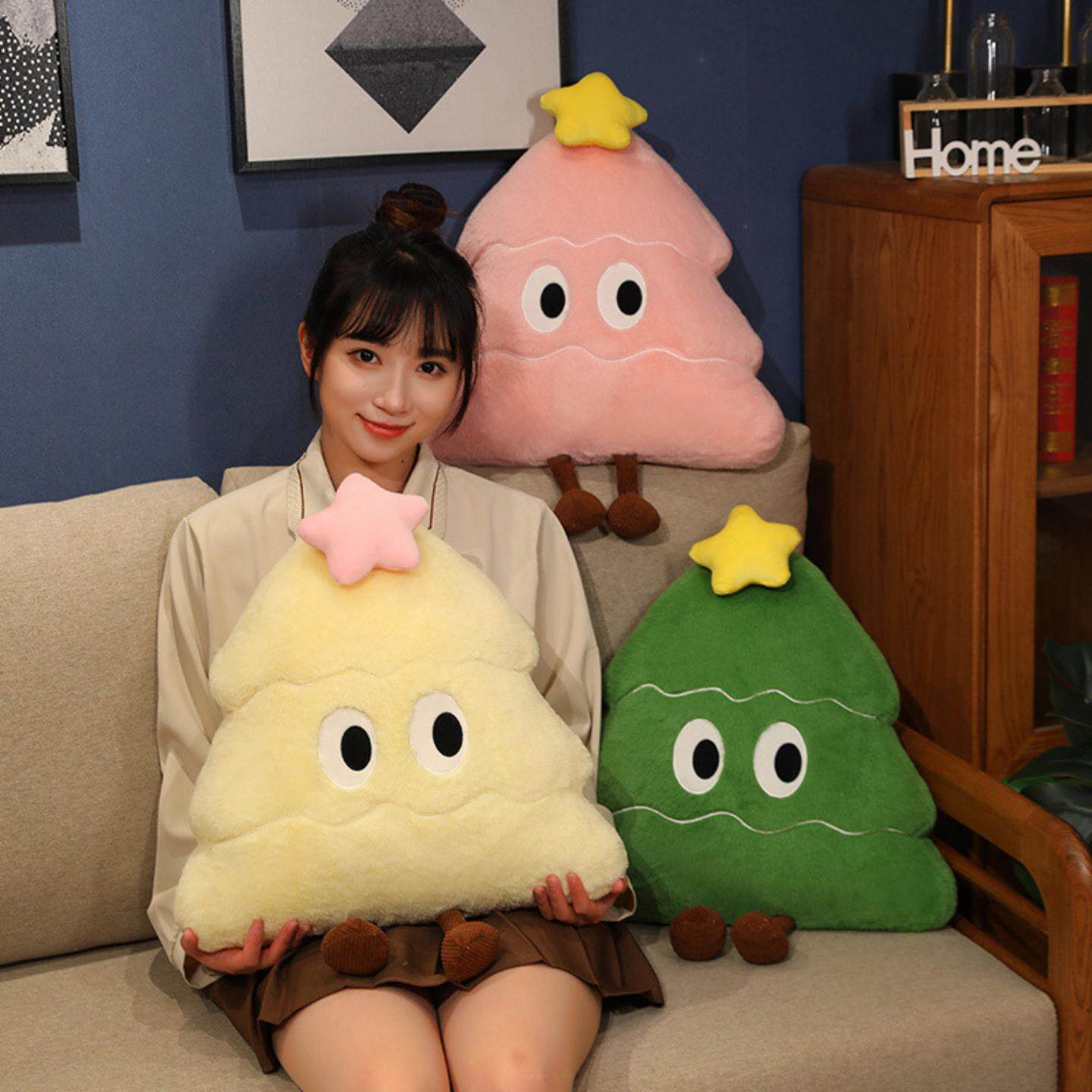 圣诞树毛绒抱枕多巴胺公仔