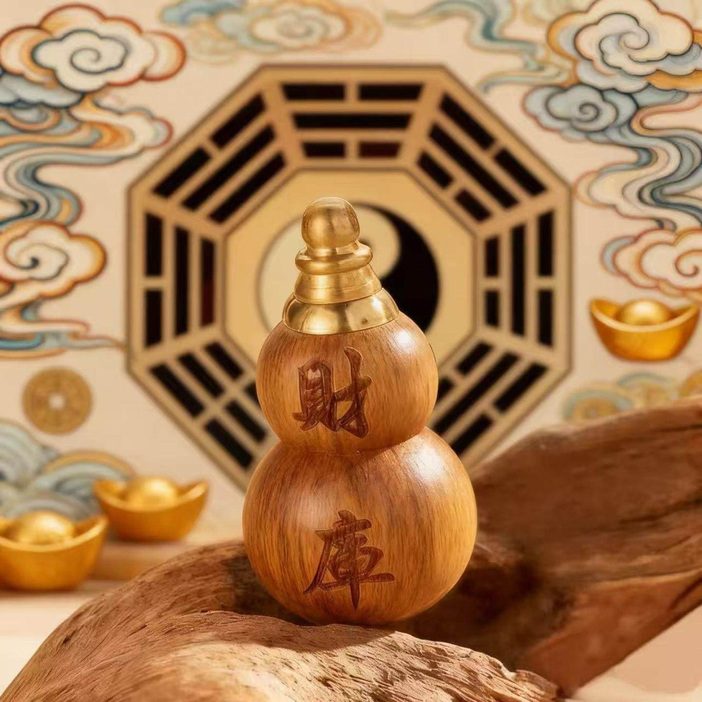 福禄桃木葫芦挂饰貔貅绳钥匙扣