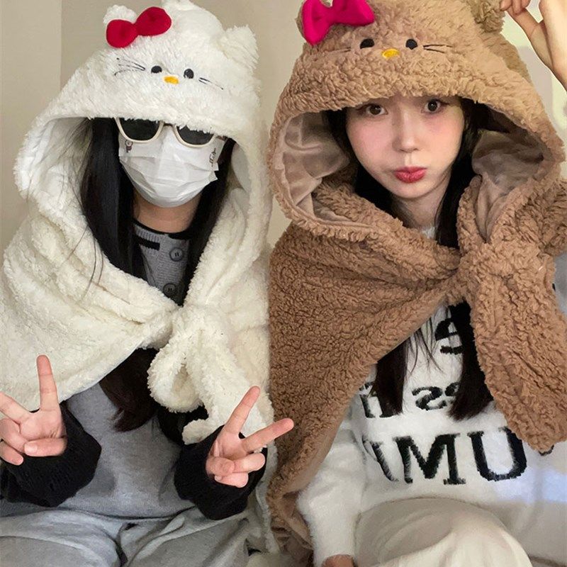 披风斗篷秋冬女加厚卡通披肩外搭学生宿舍保暖毛毯办公室午睡毯子,床上用品,休闲毯/毛毯/绒毯,淘宝优惠券,粉丝福利购,淘宝优惠卷