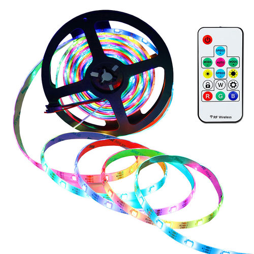 5v自粘电脑桌显示器usb氛围灯条rgb七彩幻彩跑马流水变色灯带5米