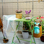 复古铁艺折叠花架边桌角几边几多功能操作台花桌子装 饰陈列架花凳