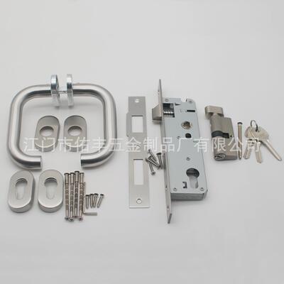 304不锈钢椭圆盖分体式双弯门拉手3585移门铝合金门框移门窄体锁