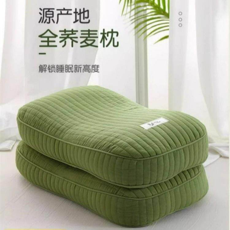 全荞麦皮壳枕头护颈椎助睡眠决明子枕芯硬整头成人男护颈枕小高枕