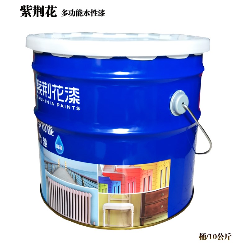 紫性花净味多功能水荆木器漆铁喷通用水漆家具翻新木漆透明地板漆