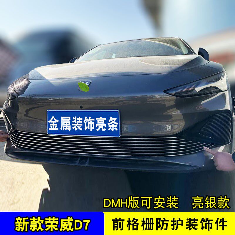 荣威D7前脸中网外观改装d7保险杠格栅防护防虫网用品配件装饰亮条