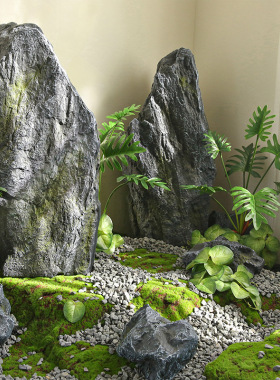 仿真玻璃纤维假石头庭院造景舞台道具摆件假山园林景观装饰造景摆