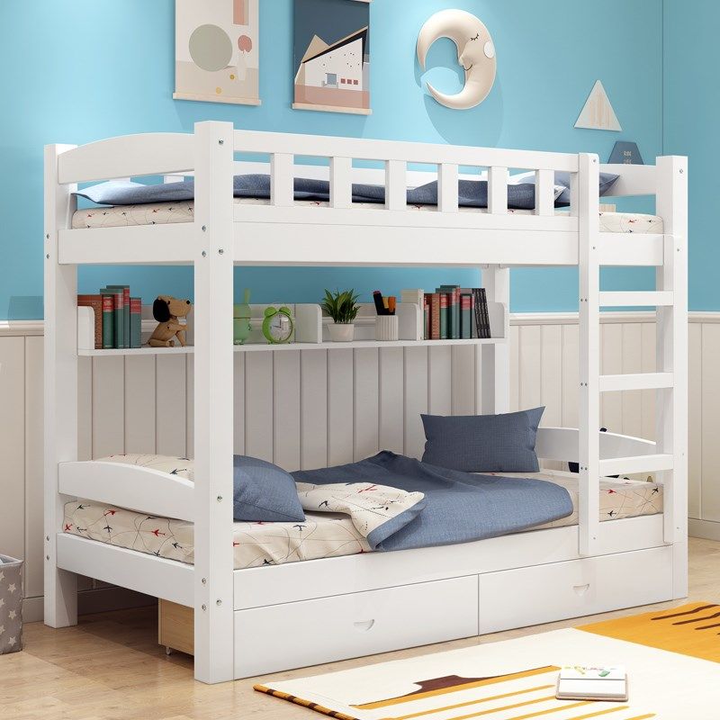 全实木高低床儿童上下床双层床宿舍成年大人上下铺木床两层子母床