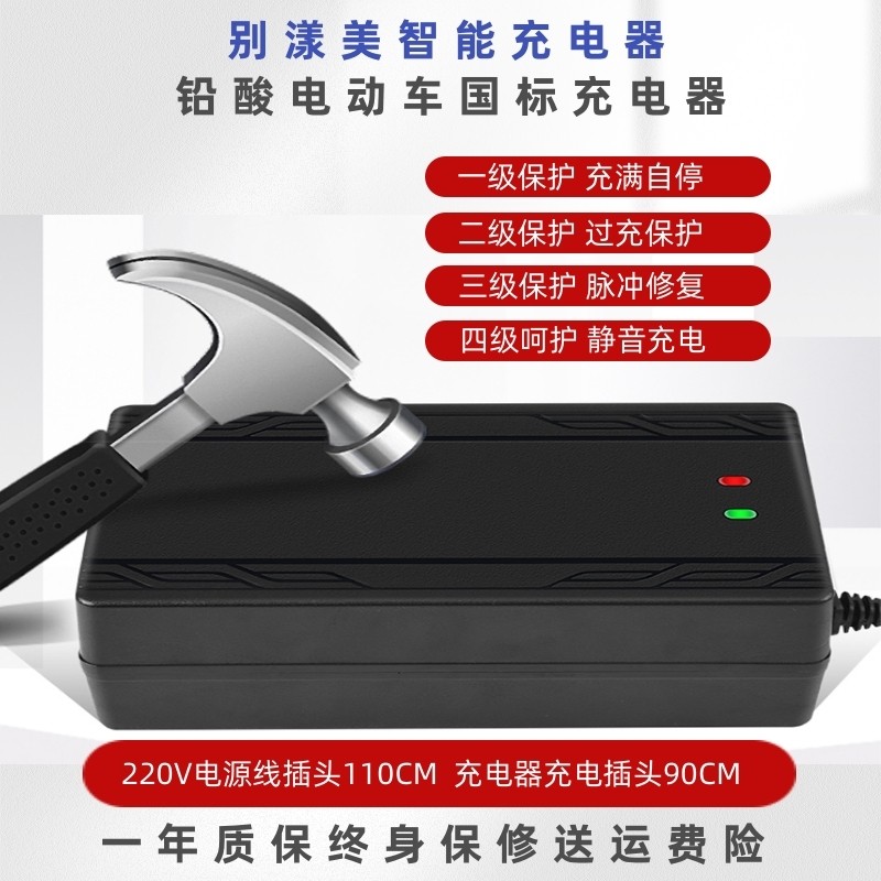 铅酸电瓶电动车48V12AH48V20AH60V20AH72V20AH新国标原装充电器