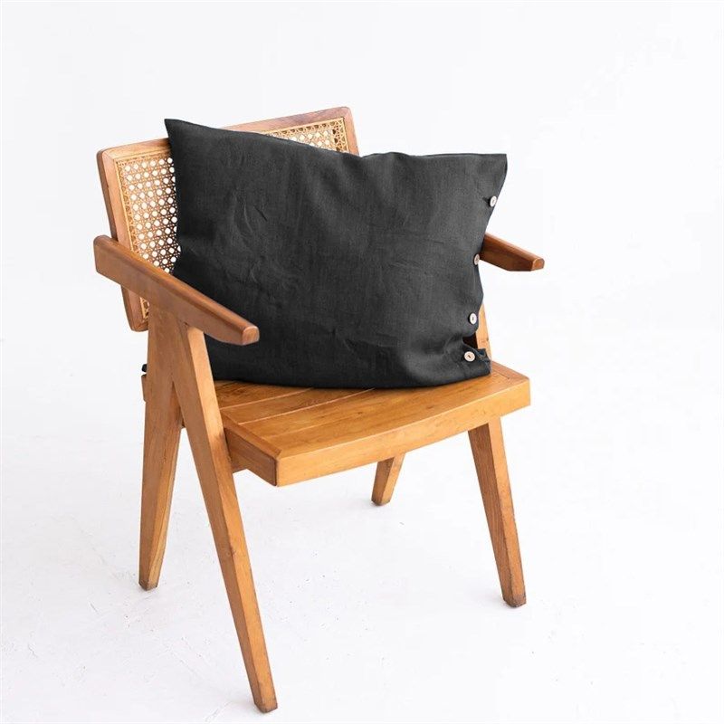 2024新款纽扣枕头套纯色48X74CM亚麻枕套亲肤男女通用单支装定制,床上用品,枕套,淘宝优惠券,粉丝福利购,淘宝优惠卷