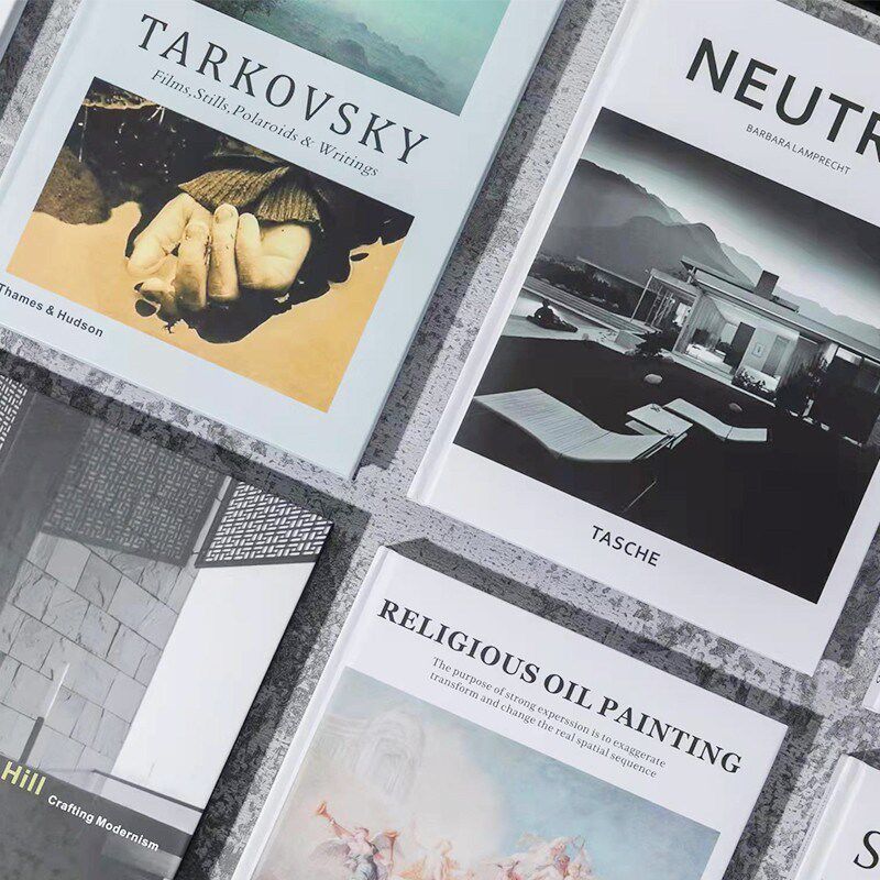 大号黑白灰简约英文真书架装饰品可翻真书精装样板房装饰真书摆件