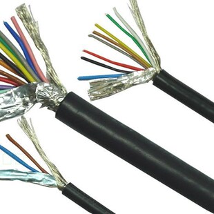 美标UL2464屏蔽线22AWG 2/3/4/5/6/7/8芯 信号控制线抗干扰屏蔽线