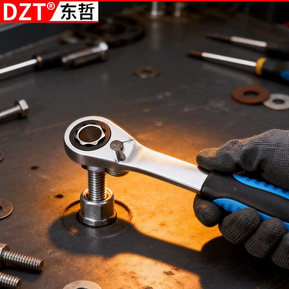 齿形套筒套装双向换头棘轮梅花穿心长杆螺丝拆卸12角风炮扳手