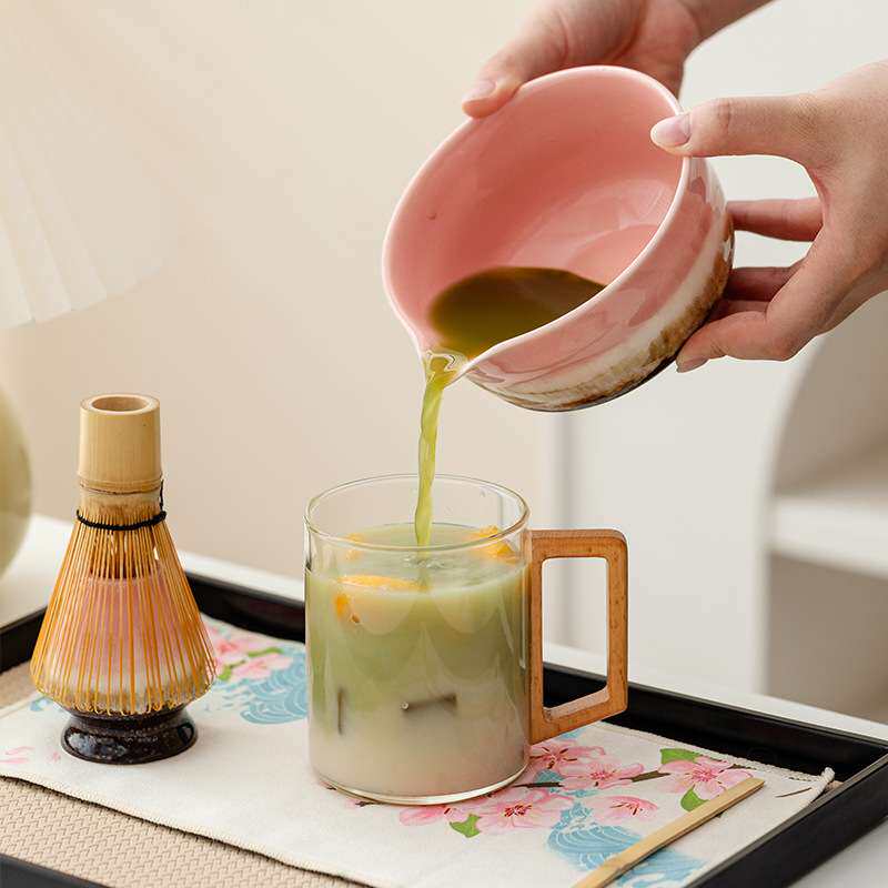 日式抹茶套组六件套陶瓷抹茶碗茶筅立茶勺百本立宋代点茶工具