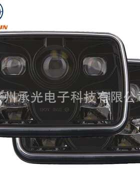 5X7汽车LED大灯7英寸卡车方灯80W越野车灯牧马人改装前大灯