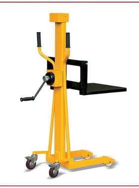 Schmeid/施盾迷你工位车便携手摇机械堆高车LS08钢丝绳升高叉车