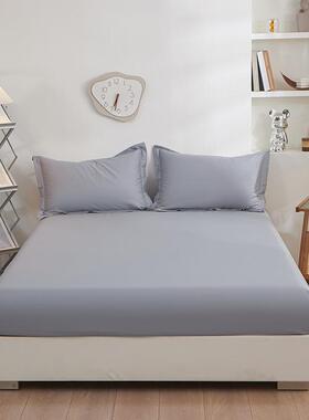 简约素色纯色床笠单件厂家150x200cm双人床180x200全棉床罩