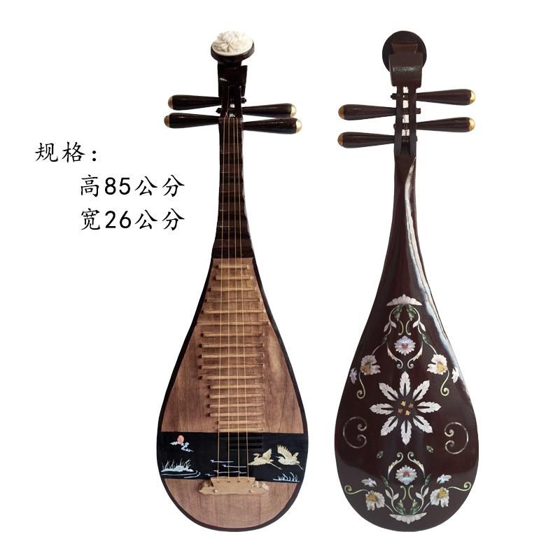 仿真复古琵琶道具舞台表演古风摄影可手摆件仿螺钿景绘装饰布定制