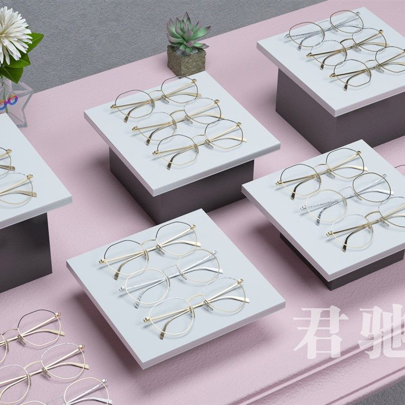 眼镜店橱窗展示道具眼镜陈列托盘太阳镜墨镜陈列架子