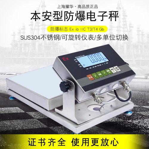 上海耀华XK3190-EX-A8本安型防爆电子秤化工专用秤称重桌秤高精度