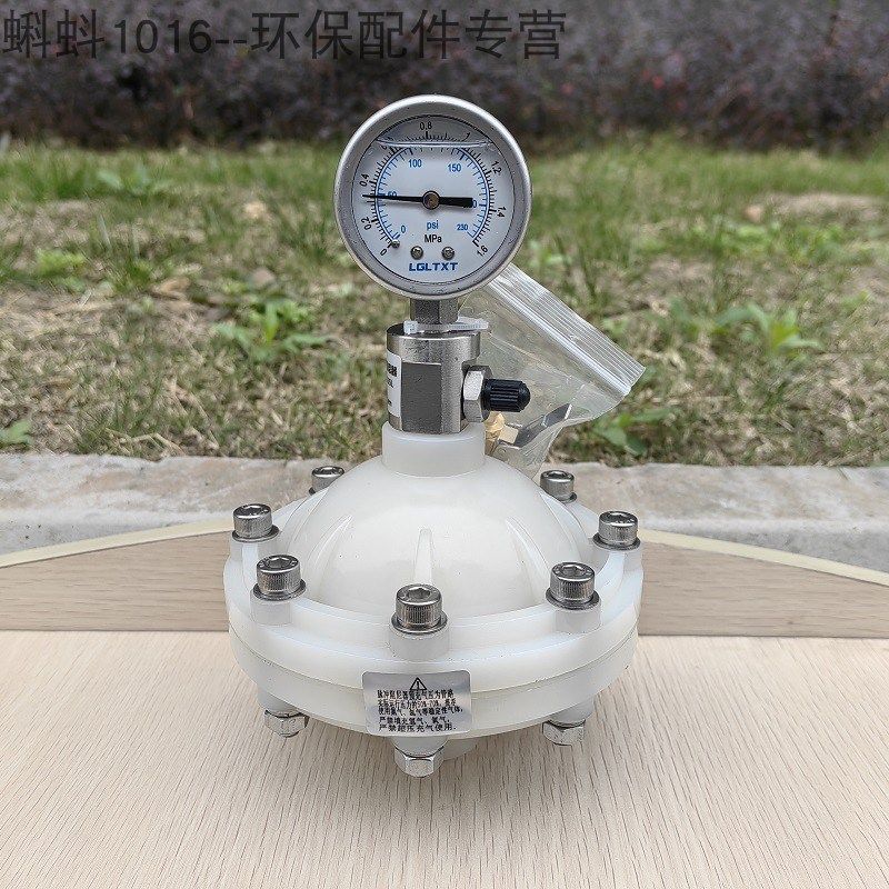 PVDF材质膜片式脉冲阻尼器 DN15/20/25 缓冲器缓冲罐气囊带压力表