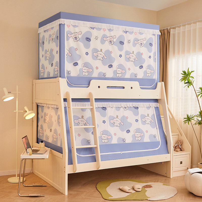 子母床蚊帐下铺梯形1.2米1.5家用双层高低床儿童学生遮光纹账90cm,床上用品,蚊帐,淘宝优惠券,粉丝福利购,淘宝优惠卷