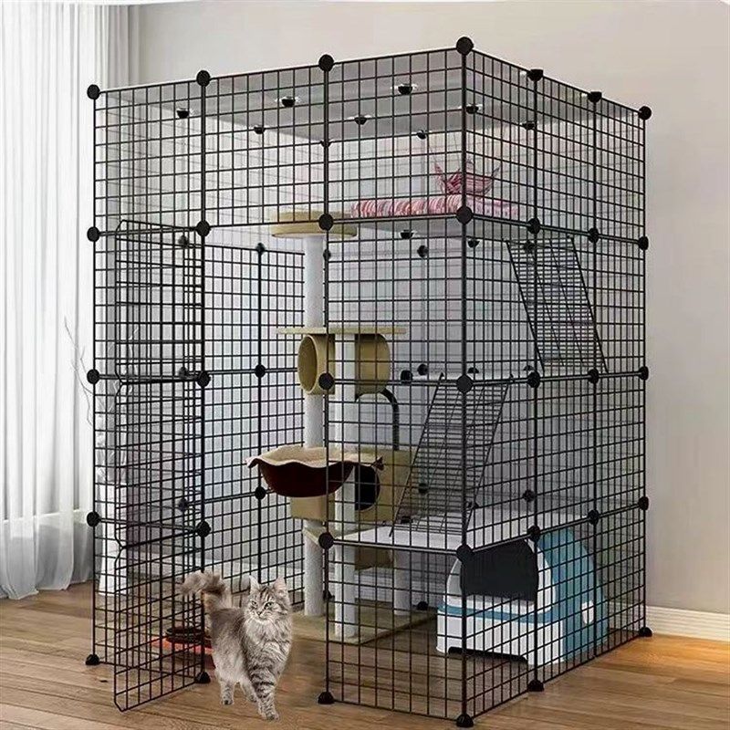 工厂猫笼狗笼别墅豪华宠物笼子透明拆装组装折叠围栏铁网片宠物围,宠物/宠物食品及用品,猫笼子/猫别墅,淘宝优惠券,粉丝福利购,淘宝优惠卷