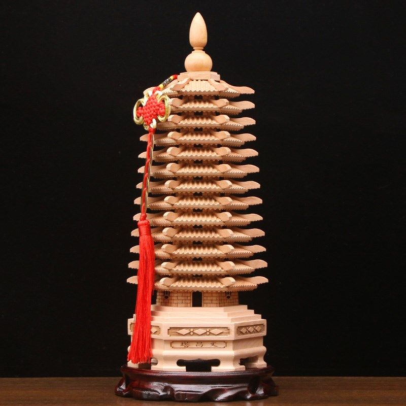 桃木文昌塔摆件七层13层无漆原木九层十三层孩子书房书桌卧室摆放,家居饰品,装饰摆件,淘宝优惠券,粉丝福利购,淘宝优惠卷