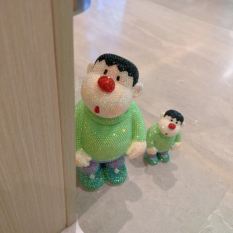 diy贴钻胖虎落地大摆件客厅电视柜桌面歪头摆件玄关酒柜创意玩偶,节庆用品/礼品,创意玩偶,淘宝优惠券,粉丝福利购,淘宝优惠卷