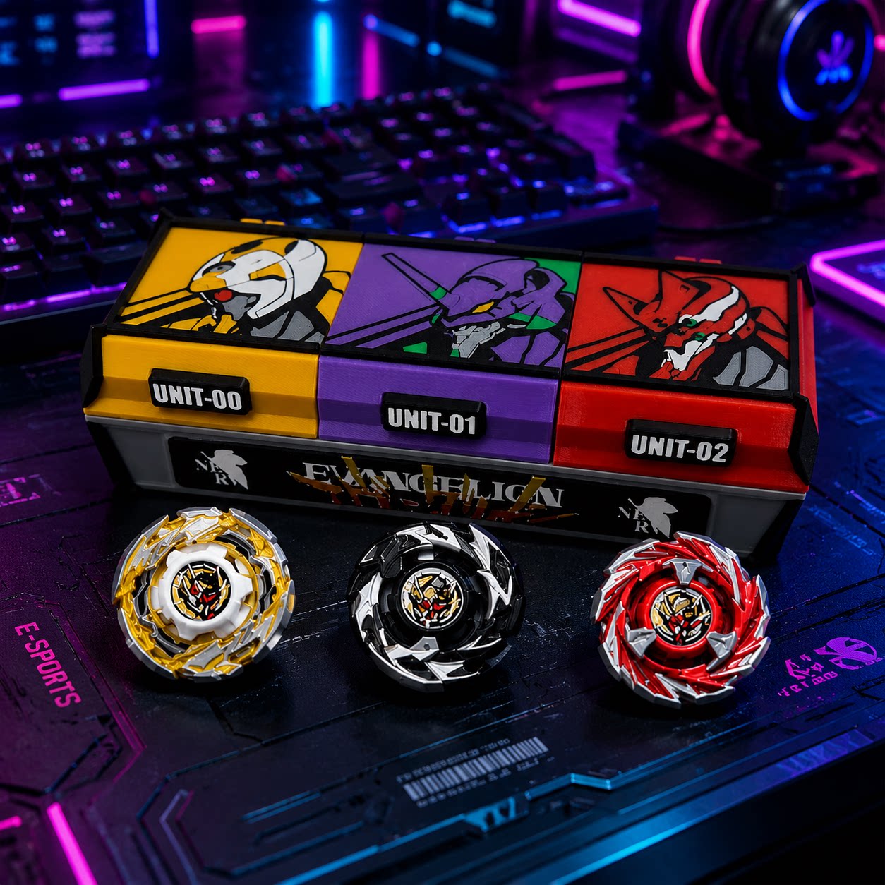 爆旋陀螺初号机收纳盒BeybladeX比赛3格EVA涂装专用保护陀螺盒图片