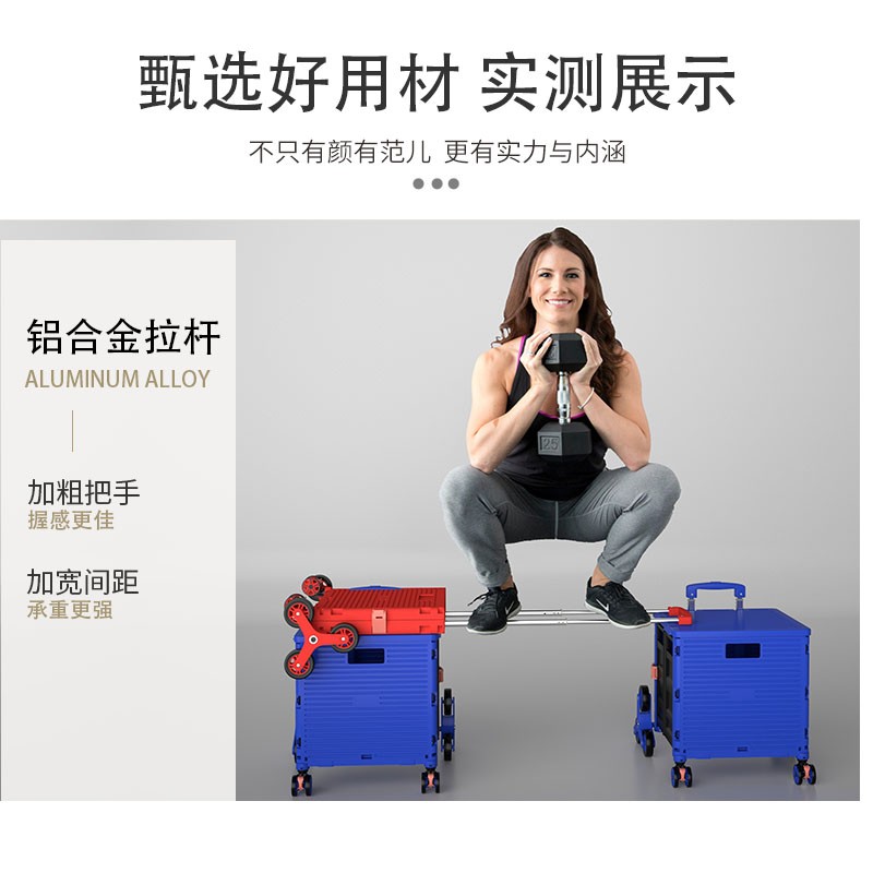 可爬梯买菜车小拉车爬楼拉杆车手拉车推车家用便携折叠购物车