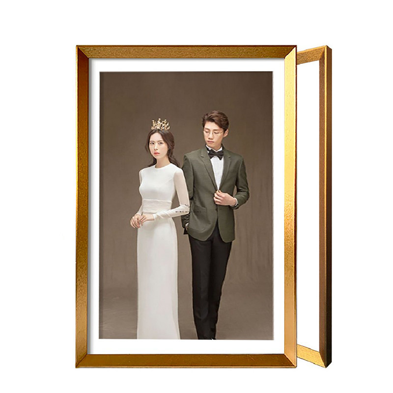 定制欧式全家做结婚婚纱大片定福照尺寸相框相片打印装裱框架挂墙