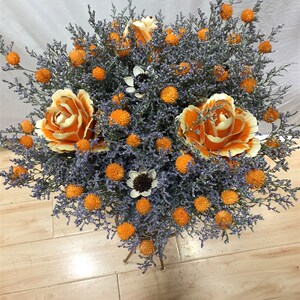 【云南七彩花坊】  鸿束当头  牡丹花干花 花典时尚运雅客厅装饰