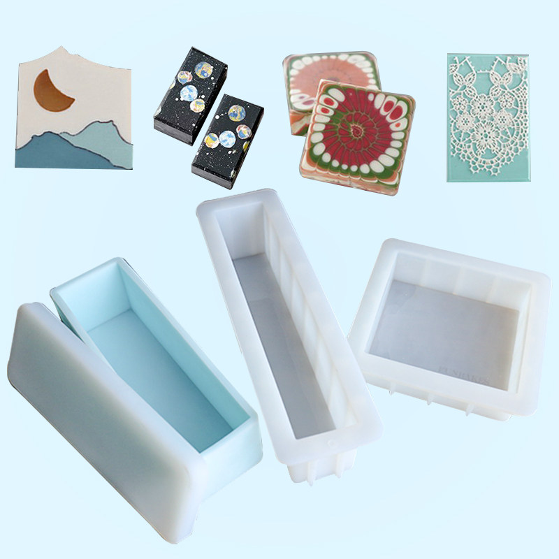 DIY手工皂吐司矽胶模具 方形长方形带盖子子冷制皂渲染皂自制皂模