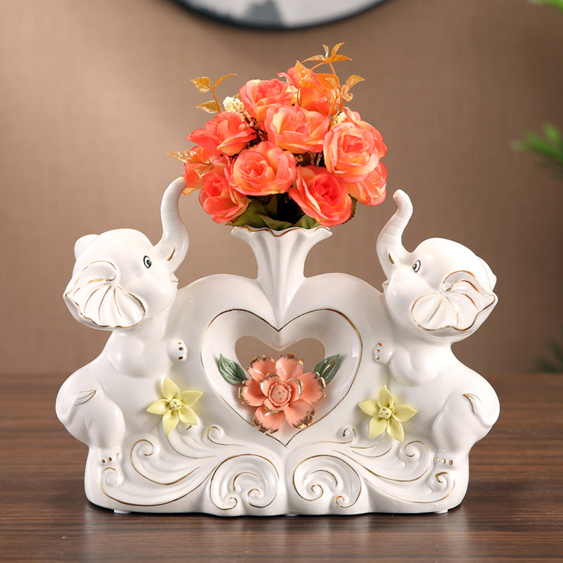 陶瓷大象摆件家里乔迁新居礼品动物桌面客厅招财家居酒柜装饰品,家居饰品,装饰摆件,淘宝优惠券,粉丝福利购,淘宝优惠卷