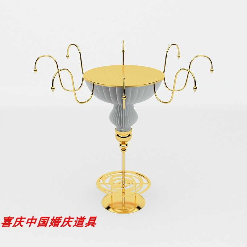 新婚庆铁艺道具桌花婚礼堂酒店舞台橱窗装饰花器路引婚礼道具摆件