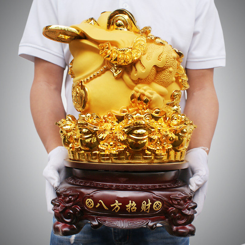 金蟾招财摆件店铺吧台收银台装饰摆设办公室饭店开业礼品贺礼送礼,家居饰品,装饰摆件,淘宝优惠券,粉丝福利购,淘宝优惠卷